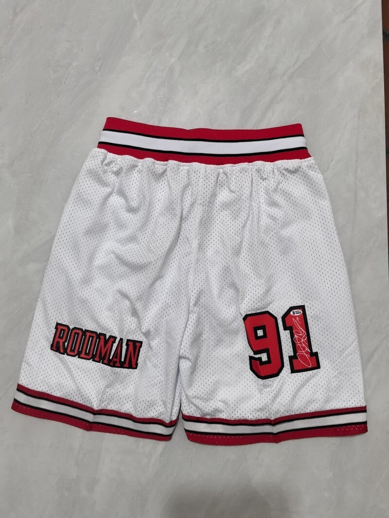 Chicago Bulls Bulls Retro White 91 # Shorts (2)_[1]