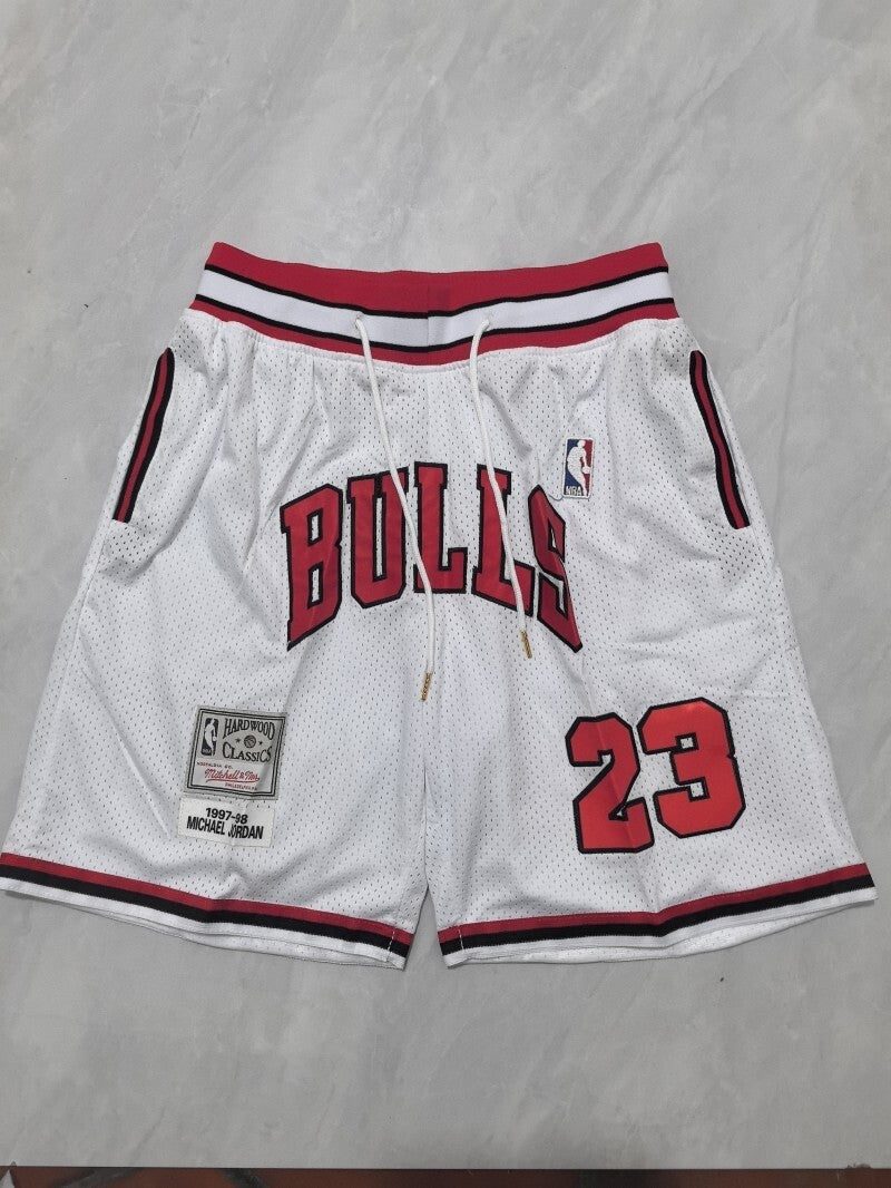 Chicago Bulls Bulls White Retro Shorts Style 2