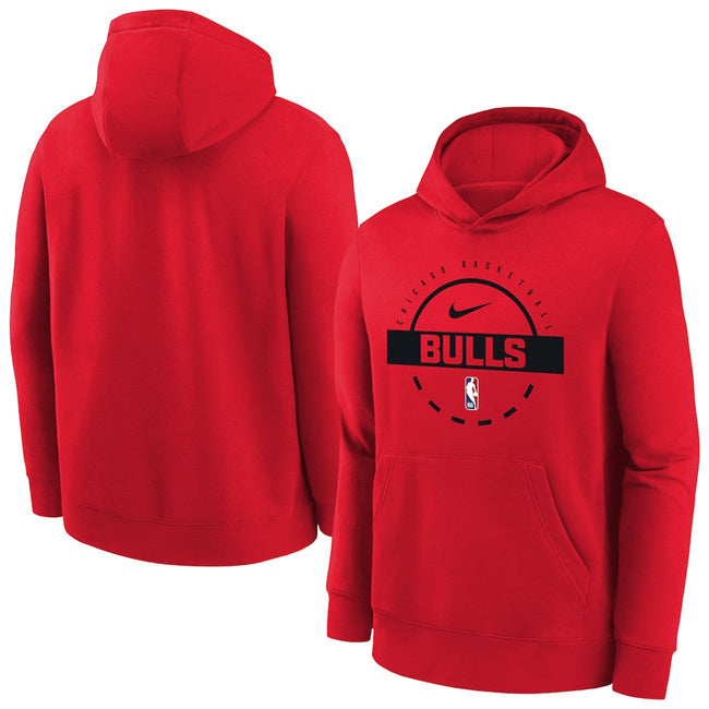 Chicago Bulls Red 2025 26 Practice Club Pullover Hoodie