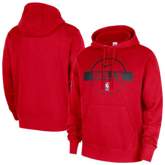 Chicago Bulls Red 2025 26 Practice Club Pullover Hoodie2