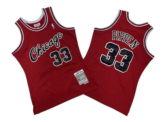Chicago Bulls #33 Scottie Pippen Bulls 33 # Red Chicago Edition 03-04 Season Mitchell Retro Jersey -- Scottie . Pippen Style 1