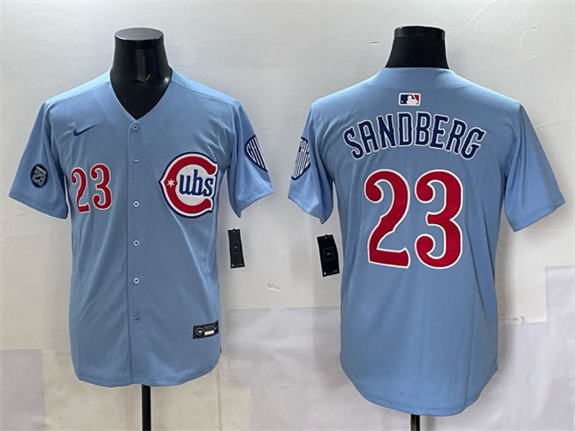 Chicago Cubs #23 Ryne Sandberg Blue 'Ryne Sandberg Tribute' Vapor Limited V2