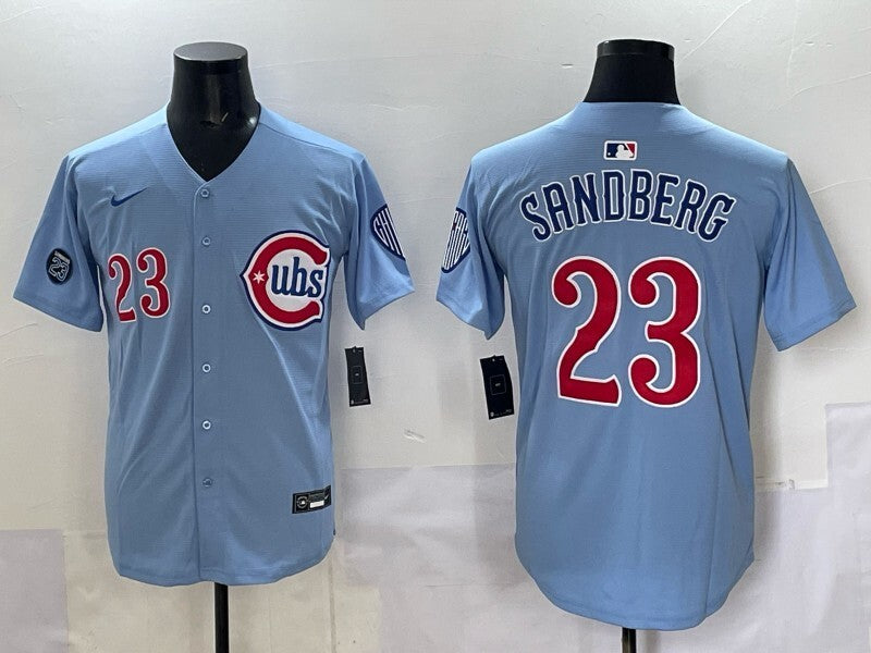 Chicago Cubs #23 Ryne Sandberg Cubs Retro Adult Style 2