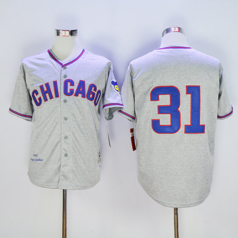 Chicago Cubs #31 Greg Maddux Cubs 31 Hemp Gray 1968 Retro Style 2