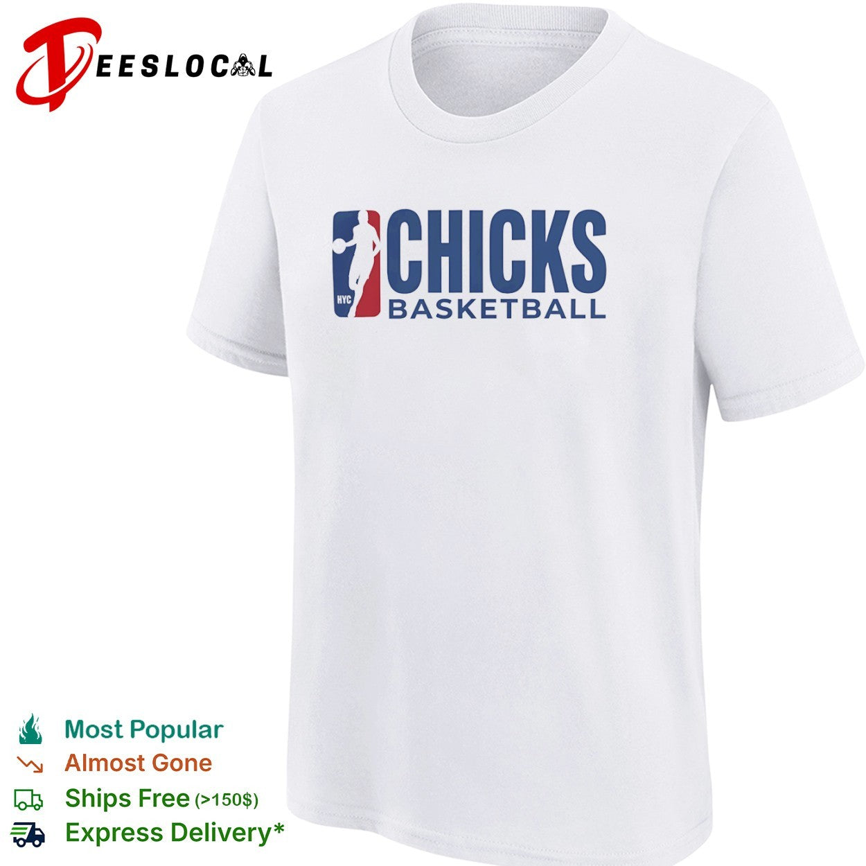 Chicks Basketball Parody NBA Logo Shirt