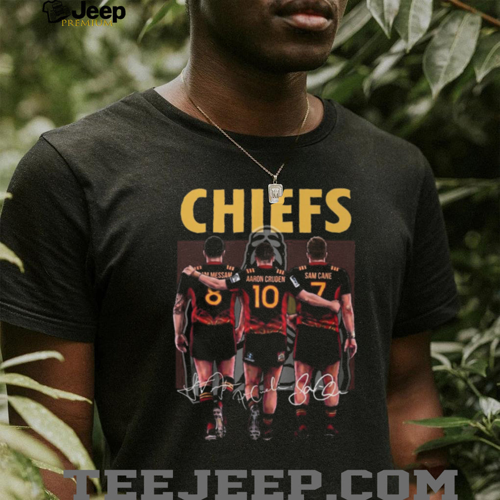 Chiefs Rugby Legends Signature T Shirt Messam, Cruden, Cane Fan Gear
