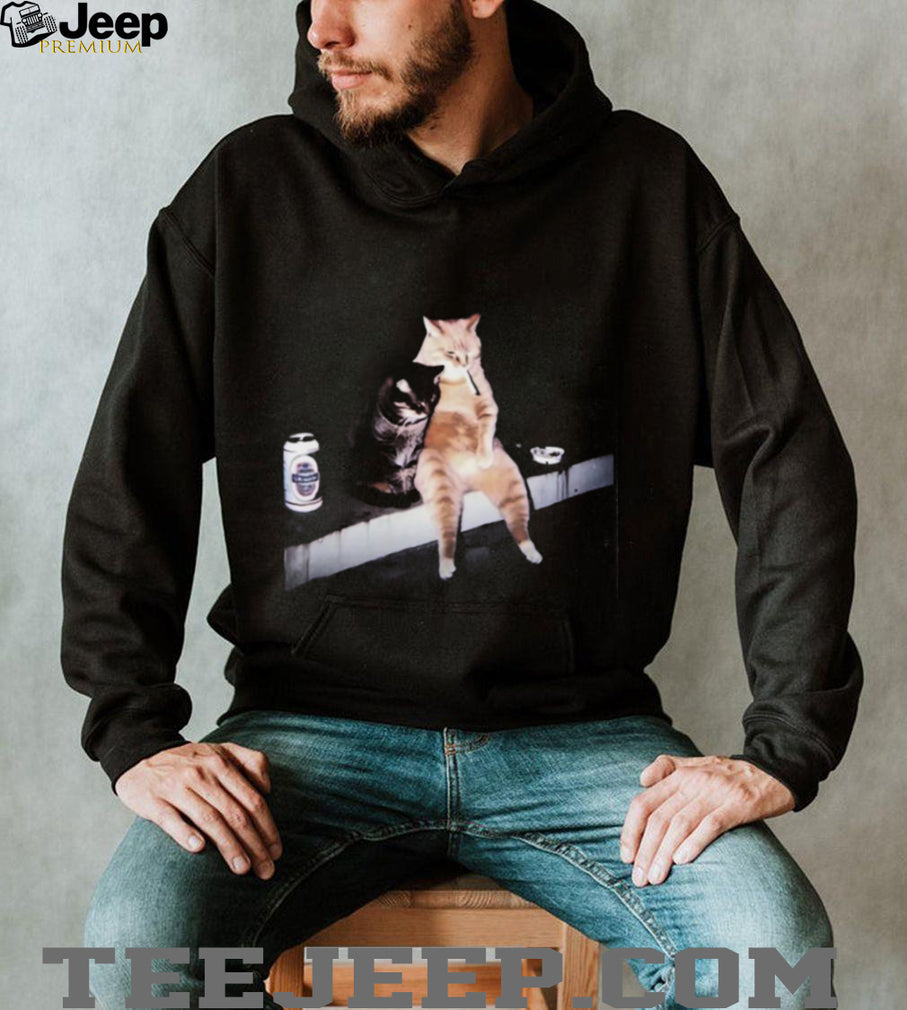 Chill Cats Smoking And Drinking Beer Funny Retro Comfort Colors T Shirt