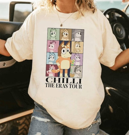 Chilli Heeler Shirt | Bluey Eras Tour Shirt | Bluey Birthday Party | Bluey Character Shirt, Bluey Heeler Family Shirt, Bluey Birthday Gift
