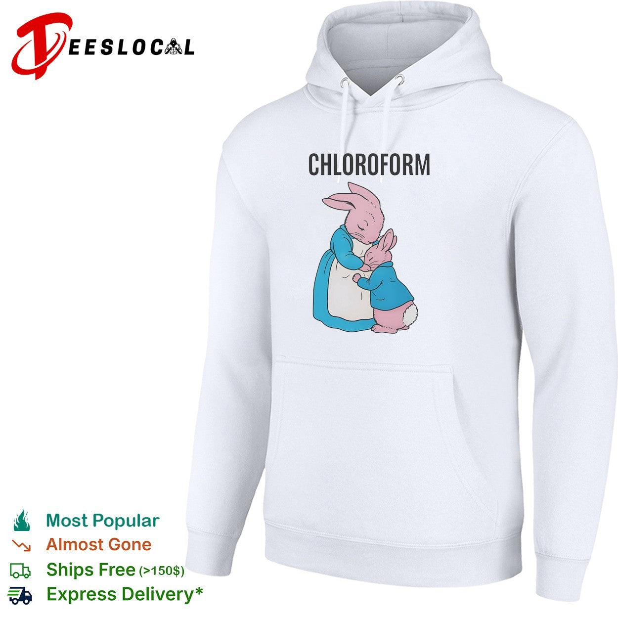 Chloroform bunny rabbits hugging shirt