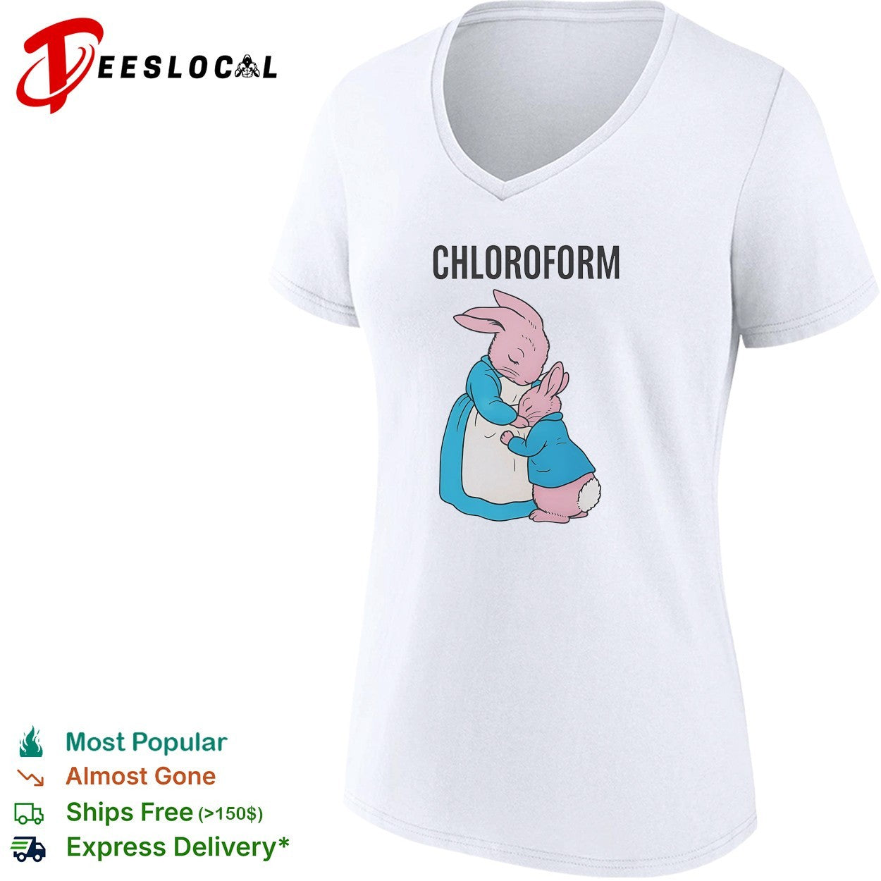 Chloroform bunny rabbits hugging shirt