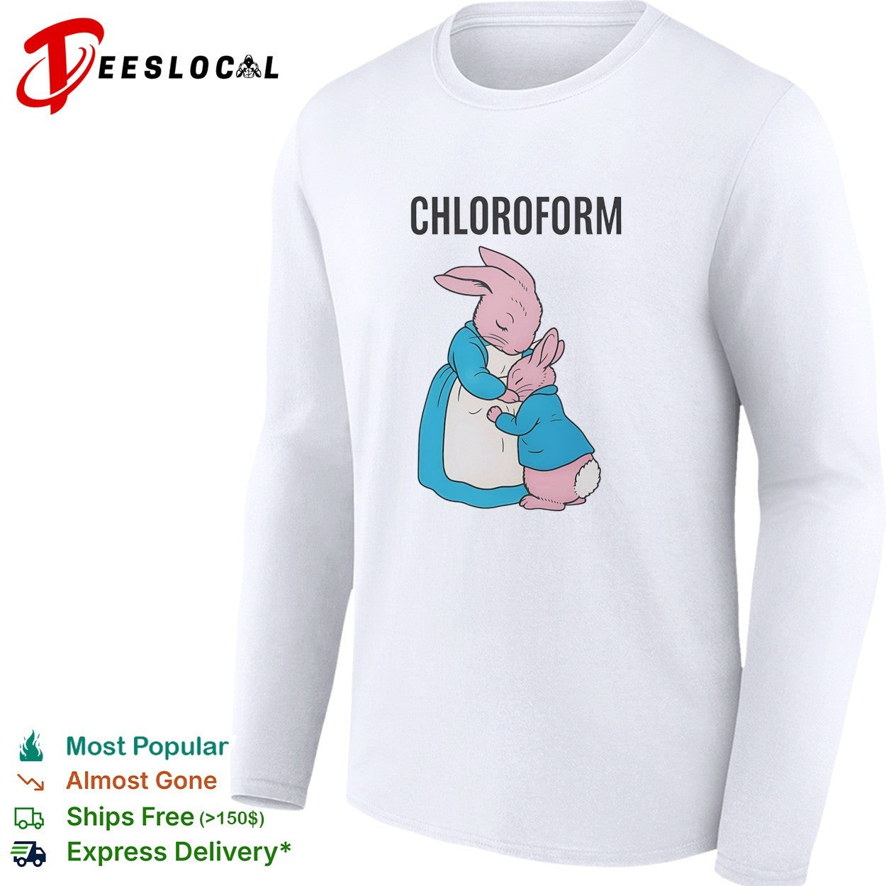 Chloroform bunny rabbits hugging shirt