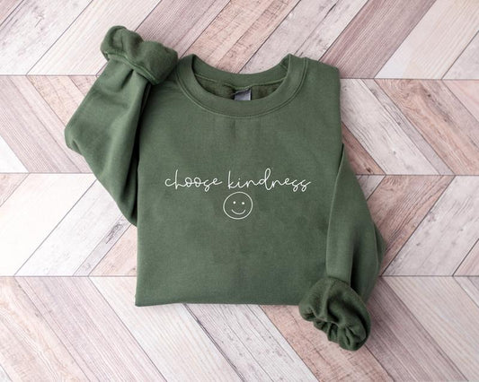 Choose Kindness Sweatshirt, Retro Teacher Shirt, Positive Affirmation Mom Kindness Shirt, Retro graphic Kindness Crewneck...