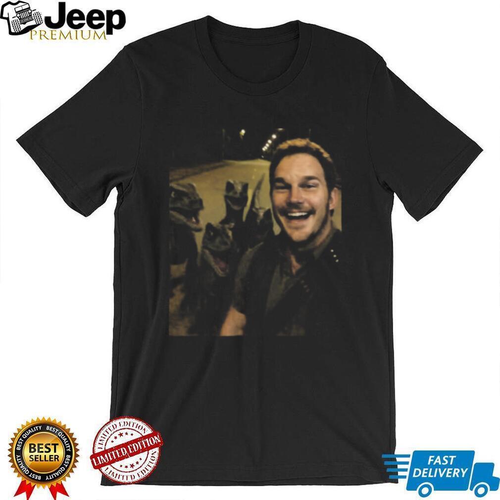 Chris Pratt Jurassic World Raptor Squad Selfie Funny T Shirt