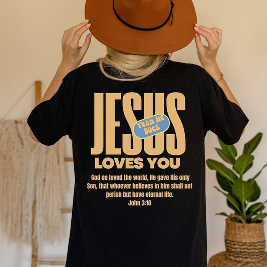 Christian Hoodie, Jesus loves you Tshirt, Christian Clothing, Bible Verse Sweatshirt, Christian Tshirt,Faith jumper, Women Christian gift Sweatshirt, Hoodie, Comfort Colors