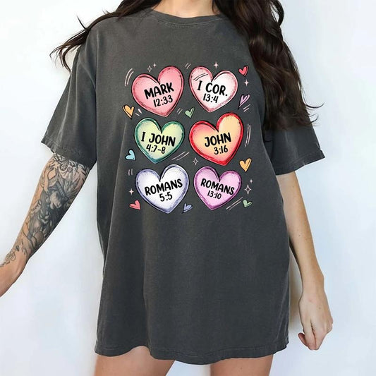 Christian Love Quotes Comfort Colors Shirt, Religious Tee, Bible Verse T-shirt, Christian Gift, Valentines Day Womenswear...