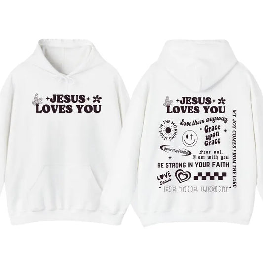 Christian Tshirt Jesus Love You Apparel Christian Hoodie Christian Graphic Sweatshirt | WearSparks.com
