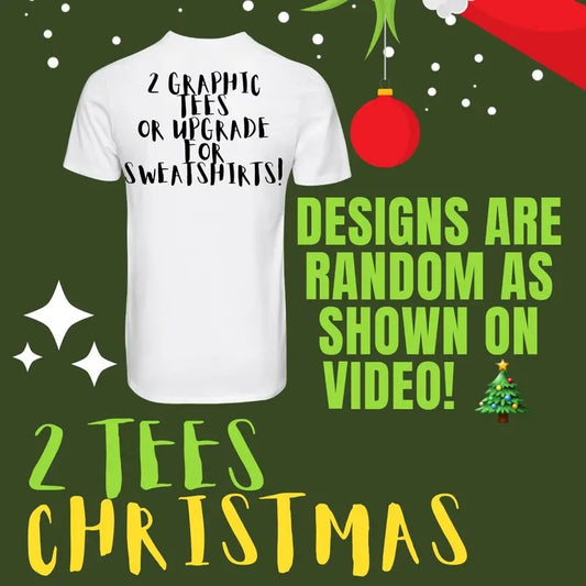 Christmas 2 Tee or Sweatshirt Bundle * designs shown in video