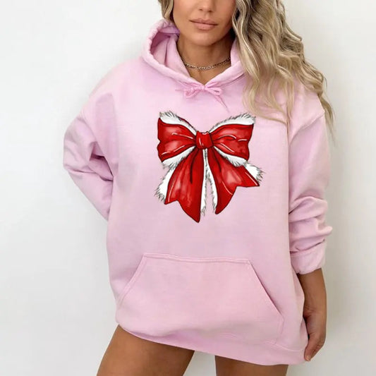 Christmas Coquette Bow Shirt, Santa Bow Shirt, Cute Christmas Shirt, Xmas Gift For Nurse, Nurse Shirt, Unisex Shirt, Full Size, Full Color