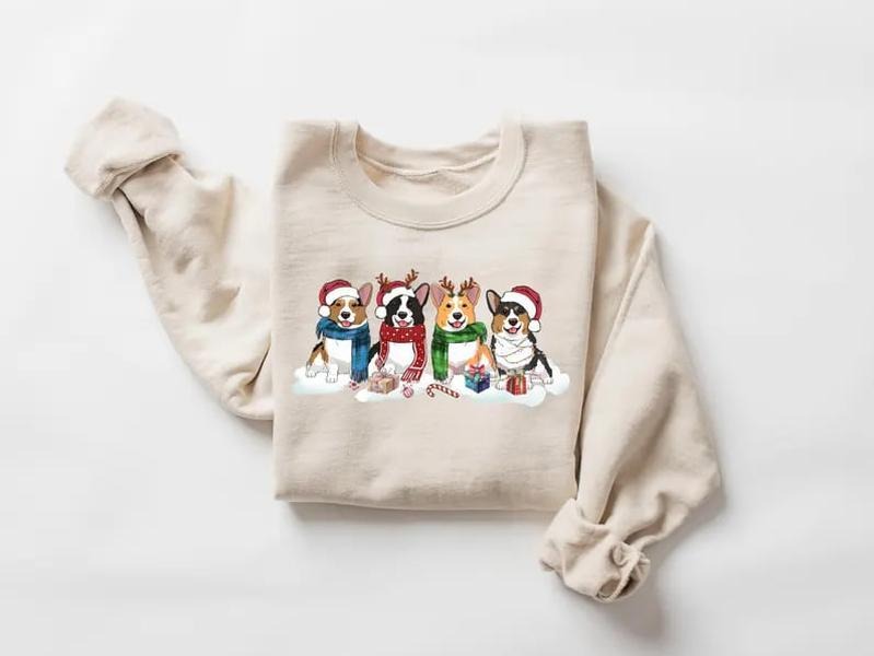 Christmas Corgi Dog Sweatshirt, Dog Owner Christmas Gift, Corgi Christmas Shirt, corgi mom shirt,Christmas Crewneck,Holiday Sweater,Xmas Tee