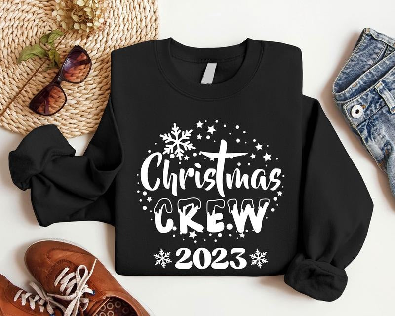 Christmas Crew 2023 Sweatshirt, Cousin Squad Matching Holiday Sweater, Christmas Family Reunion Gift, Winter Holiday Celebration, Christmas Santa Hoodie.