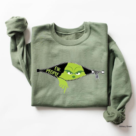 Christmas Crewneck, Christmas Gift, Cute Xmas Tee , Ew People Sweater, Family T-shirt, Unisex Christmas Gift, Christmas 2024 Sweatshirt