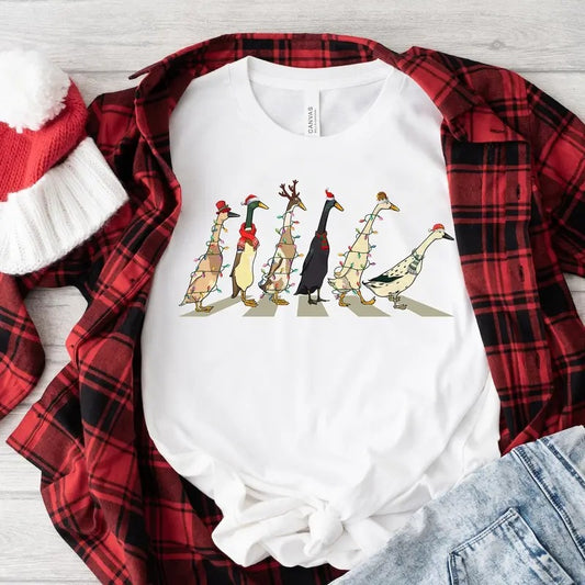 Christmas Ducks Sweatshirt, Duck Christmas Shirt For Women, Funny Animals Christmas Sweatshirt, Farm Lover Gift, Funny Christmas Shirt