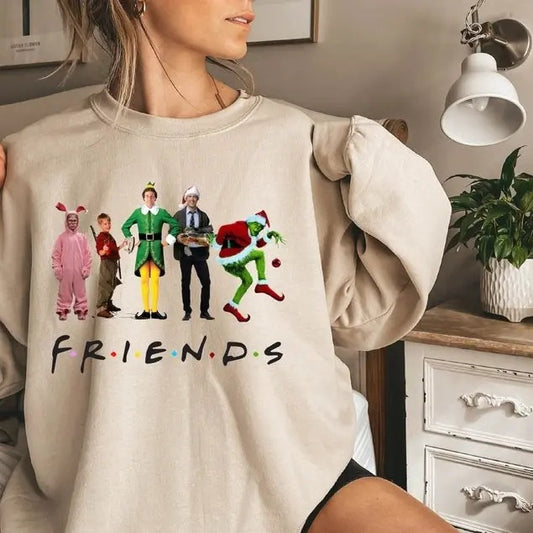 Christmas Friends Sweatshirt, Christmas Movie Sweatshirt, Christmas Hoodies, Christmas Party Sweatshirt, Christmas Gift For Her