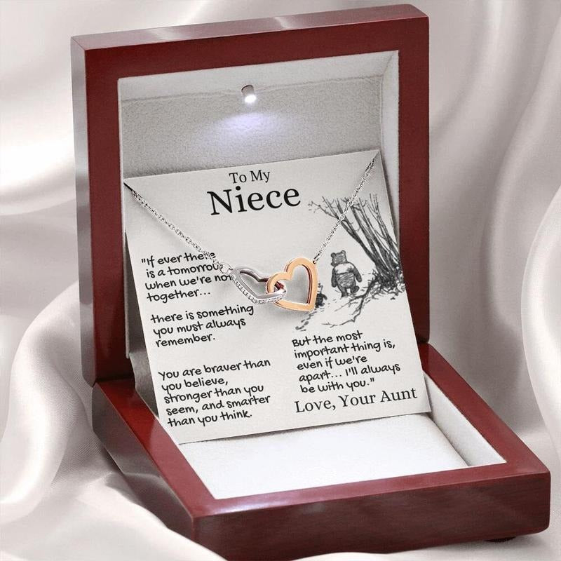 Christmas Gift For Niece, Aunt And Niece Necklace, Gift For Niece From Aunt, Auntie To Niece Jewelry, To My Niece...