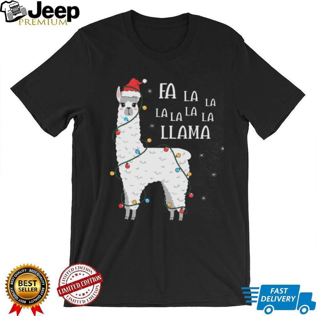 Christmas Llama Fa La La Llama Funny Holiday Pun Comfort Colors T Shirt