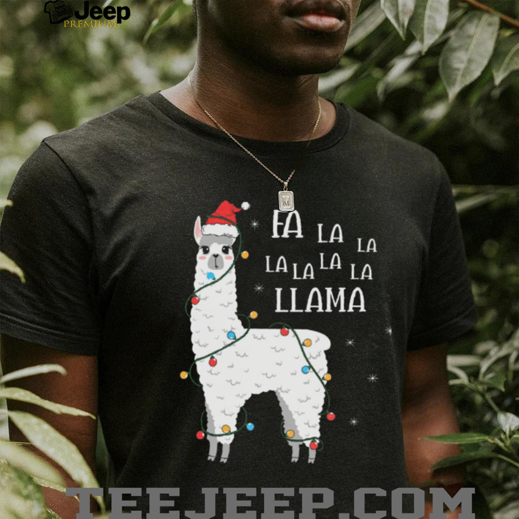 Christmas Llama Fa La La Llama Funny Holiday Pun Comfort Colors T Shirt