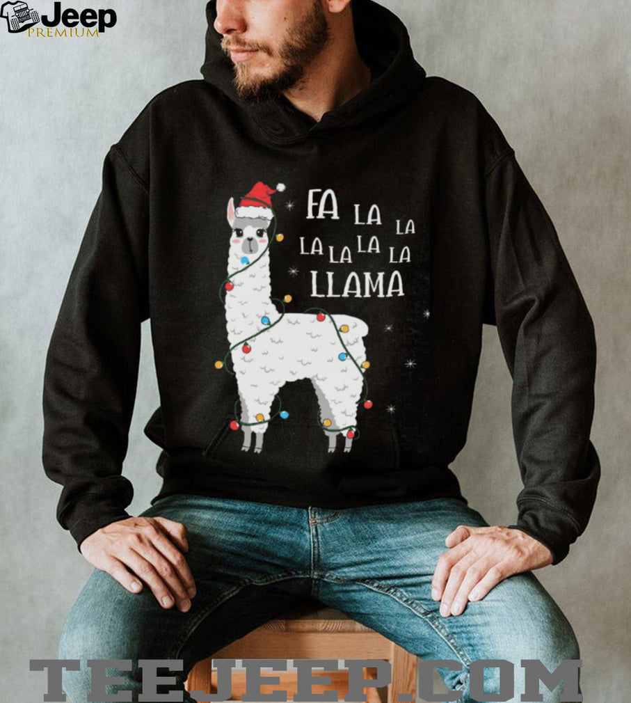 Christmas Llama Fa La La Llama Funny Holiday Pun Comfort Colors T Shirt