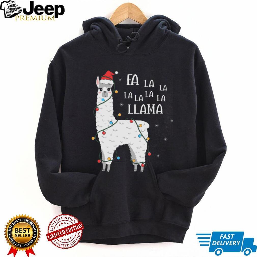 Christmas Llama Fa La La Llama Funny Holiday Pun Comfort Colors T Shirt