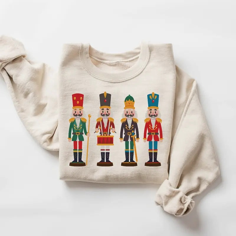 Christmas Nutcracker Sweatshirt, Women Christmas Shirt, Sugar Plum Fairy Shirt, Cute Christmas Shirt, Christmas Gift For Her, Holiday Shirt Cotton Crewneck