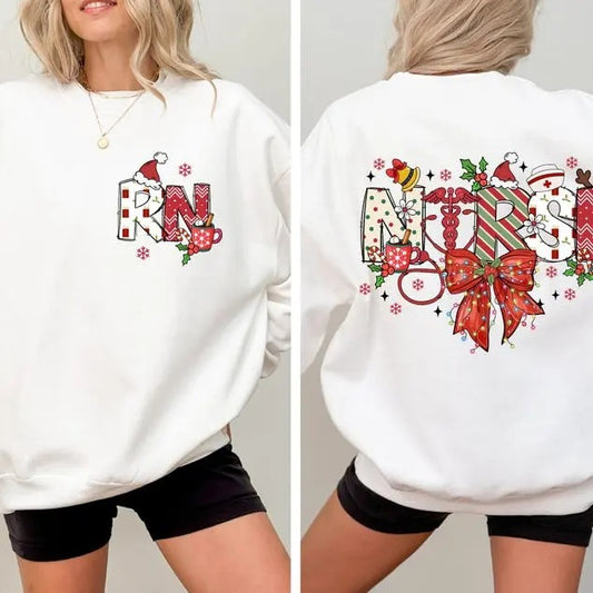 Christmas Registered Nurse Sweatshirt, Christmas Nurse Shirt, Christmas RN Shirt, Registered Nurse Holiday Shirt, Gift For Her