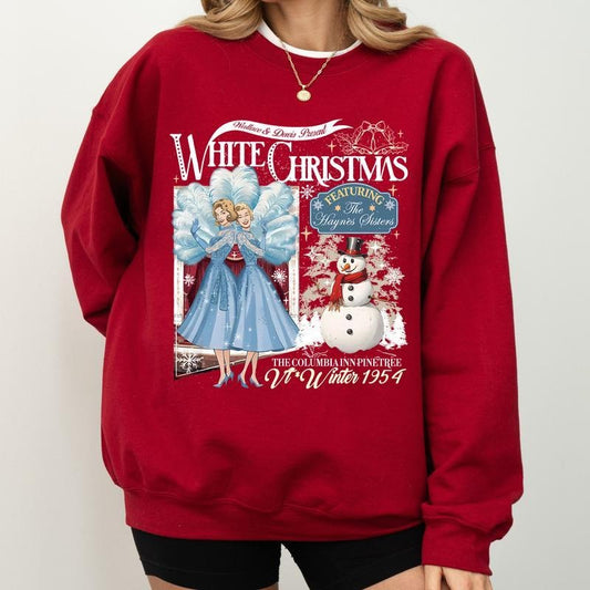 Christmas Sister Vintage Sweatshirt, White Christmas Movie Sweatshirt , Cute Christmas Sweatshirt