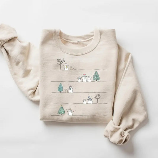 Christmas Snowman Sweatshirt, Cute Snowman Christmas Sweatshirt, Snowman Shirt, Snowman Xmas Shirt, Christmas Crewneck, Christmas Shirts For Women, Winter Holiday Xmas Gift Shirt