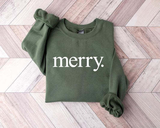 Christmas Sweatshirt, Merry Christmas Sweatshirt, Christmas Shirt for Women, Christmas Crewneck Sweatshirt, Holiday Sweater, Christmas Gift, Hoodie and Sweater; T-shirt