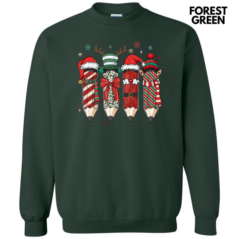 Christmas Teacher Pencils Sweatshirt T-Shirts, Hoodie | WearSparks.com