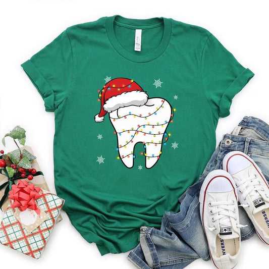Christmas Teeth Unisex T-shirt, Christmas Dentist Shirt, Christmas Gift For Dentist, Dental Tee