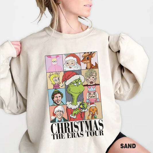 Christmas The Eras Tour Sweatshirt, Vintage 90s Christmas Movie Sweatshirt, Christmas Sweater, Grinchmas Sweatshirt, Nutcracker Sweatshirt