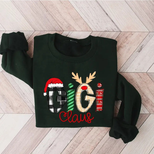 Christmas Vibes T-Shirt, Gigi Claus Sweatshirt, Gigi Claus crewneck, Gigi Claus Shirt,Grandma Sweater, Funny Christmas Sweatshirts, Christmas Gigi Gift, Grandma Gift  Christmas Sweatshirt, Christmas Vibes, Christmas Season