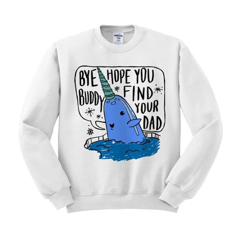 Christmas Whale Ugly Holiday Sweater, Crewneck Sweatshirt, Holiday Apparel Funny Hoodie and Sweater; T-shirt Cotton Menswear