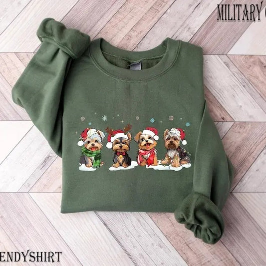 Christmas Yorkshire Terrier Sweatshirt, Christmas Dog Shirt, Yorkie Christmas Shirt, Dog Christmas Shirt,Perfect Holiday Gift for Dog Lovers