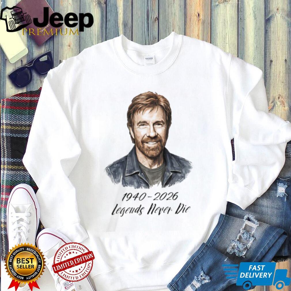Chuck Norris 1940 2026 Legends Never Die Tribute T Shirt