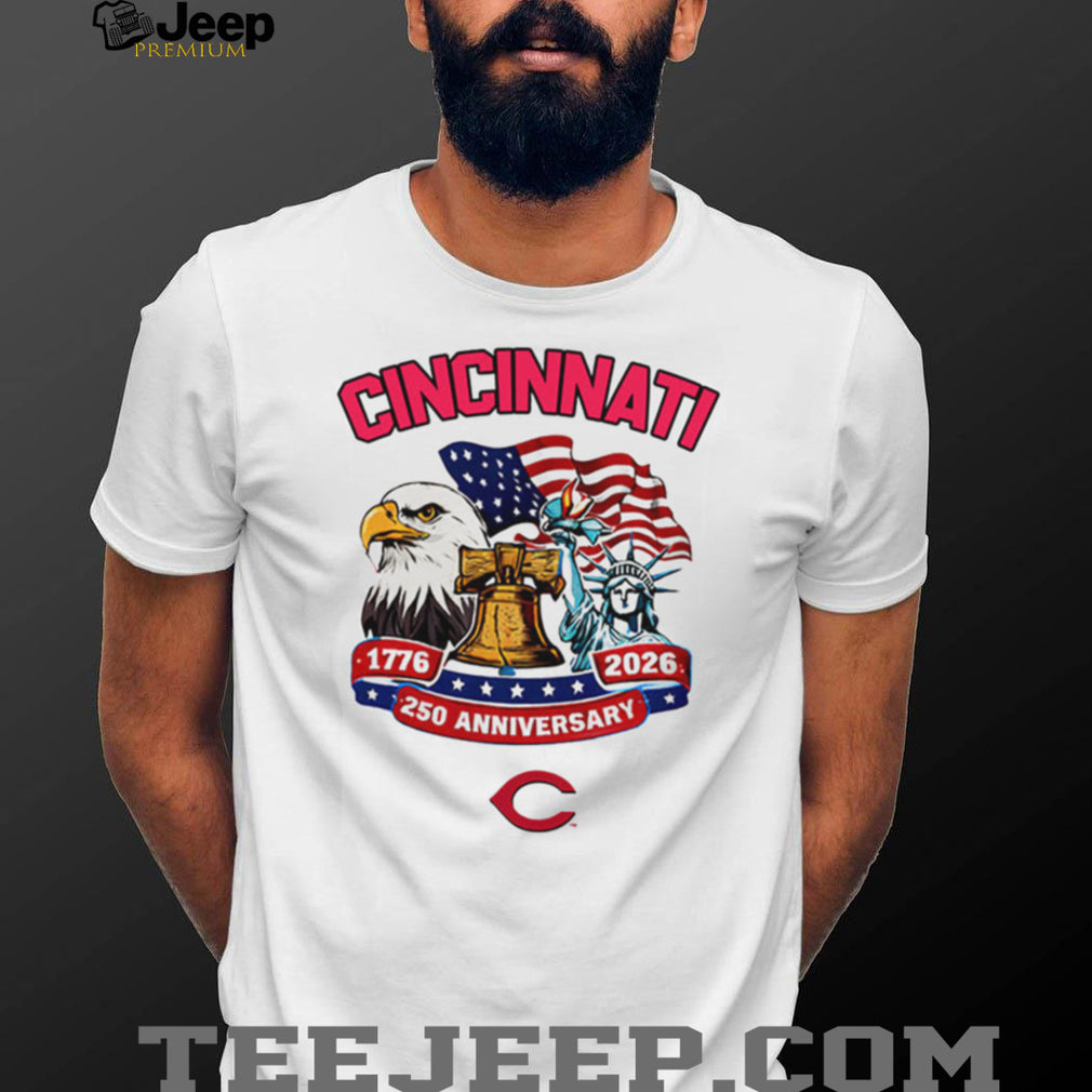 Cincinnati Reds 250th Anniversary 1776 2026 Patriotic Baseball Jersey T Shirt