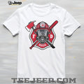 Cincinnati Reds Fire Department FD Logo Baseball Fans First Responders White T Shirt