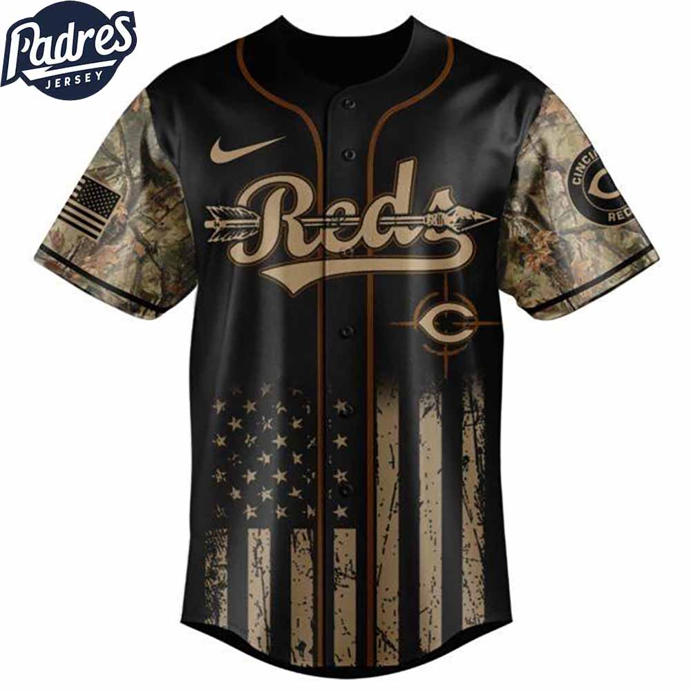 Cincinnati Reds MLB X Deer Hunting Personalized Baseball Jersey - Padres Jersey Oasis: Elevate Your Baseball... (Image 3)