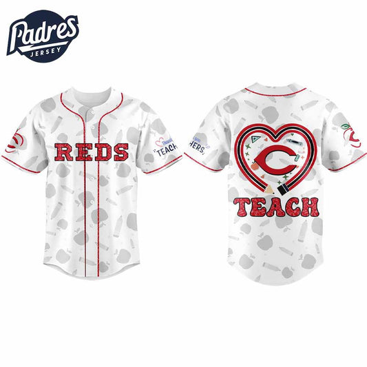 Cincinnati Reds Teacher Night Baseball Jersey 2025 Outfit - Padres Jersey Oasis: Elevate Your Baseball Style... (Image 1)