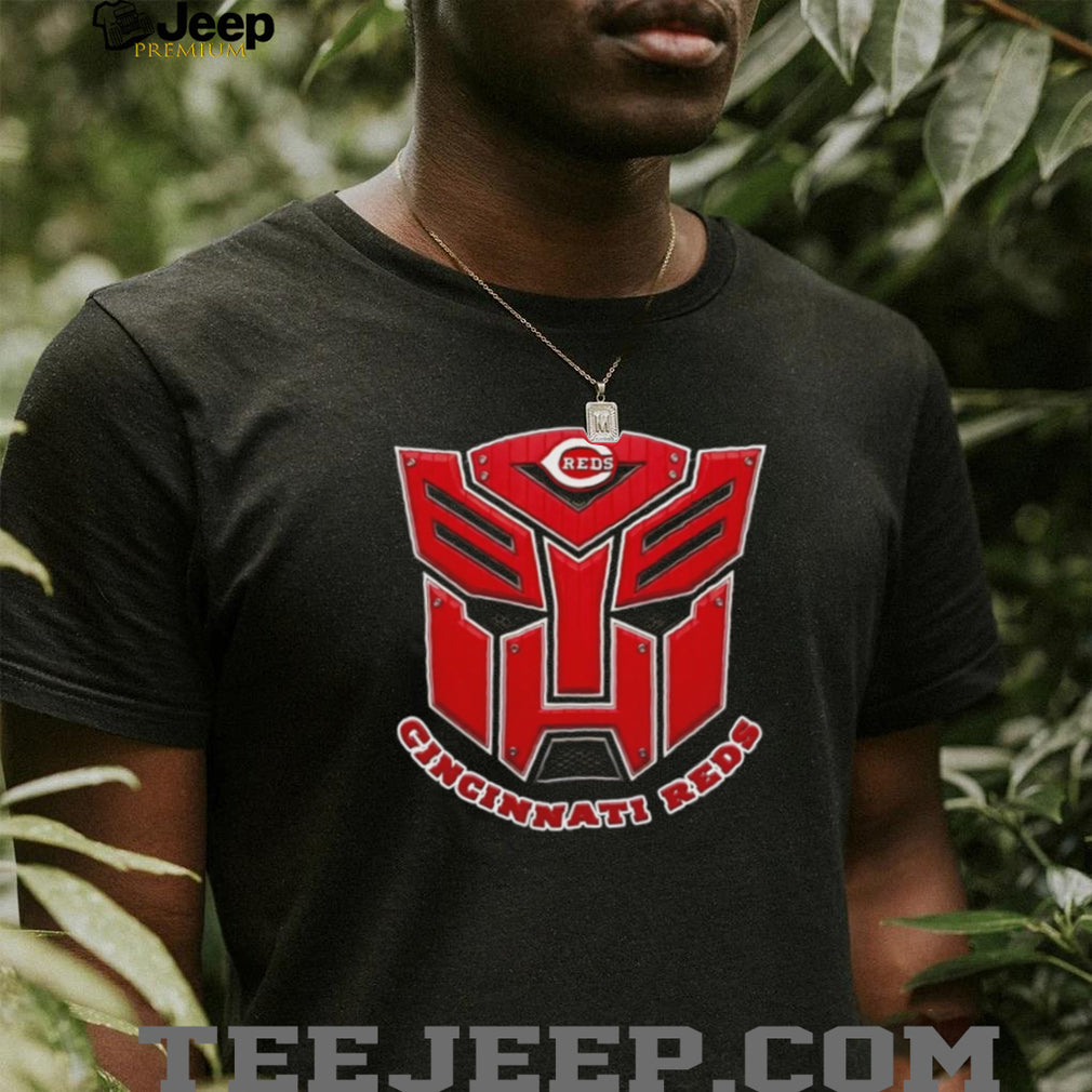 Cincinnati Reds Transformers Robot Logo Mashup T Shirt