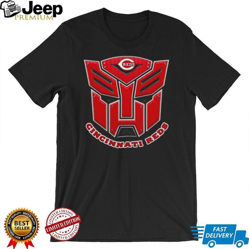 Cincinnati Reds Transformers Robot Logo Mashup T Shirt